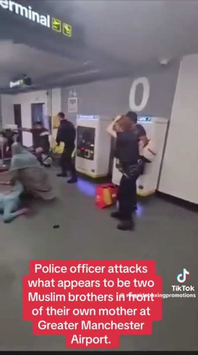 Cop attacks what appears to be two brothers