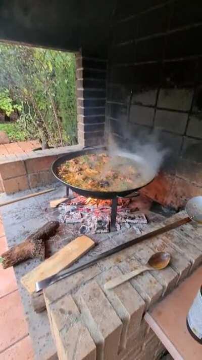 More rain in Spain but with paella now:)