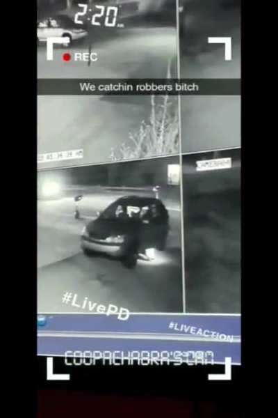 WCGW not checking the house for cameras before you try and steal from their car.