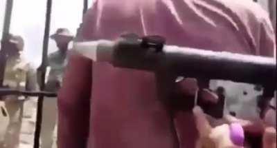 Taliban fighters at Pakistan border, threatening Pakistani soldiers you are next!