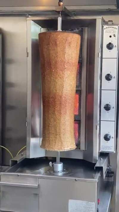 Doner turning and burning down at West kebab this afternoon 
