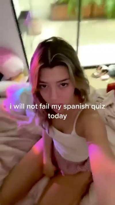 Wonder if she got an A+ in Spanish 😏