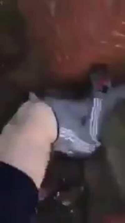 Man finds burglar attempting to break into house