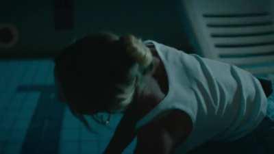 Alexis Ren wearing lipstick in The Enforcer (2022)