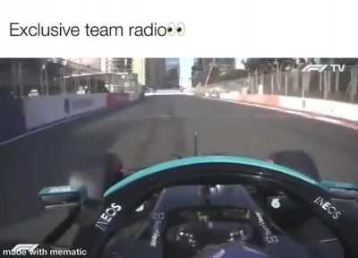 Exclusive team radio of Hamilton locking up in Azerbaijan GP