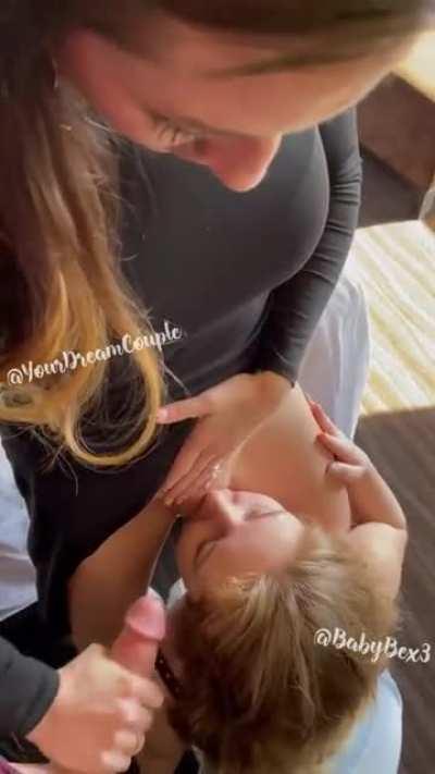 Love pleasing him while she pleases me!