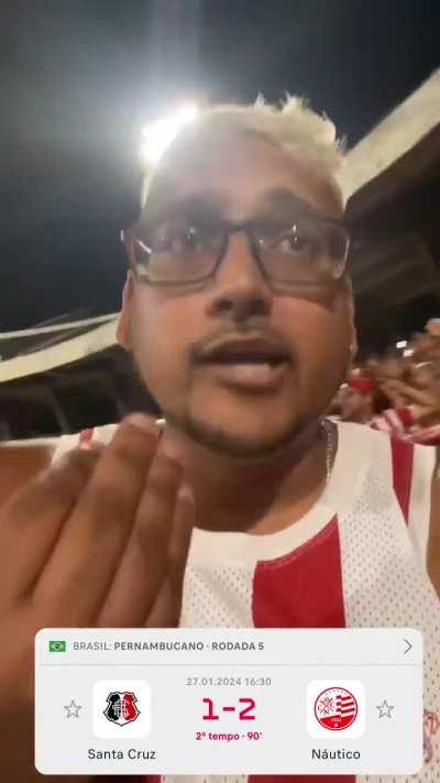 Deselegante! Torcida adversária não respeita o momento delicado do Santa Cruz 😡