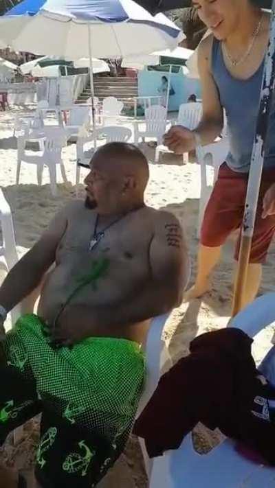 my man got super scared