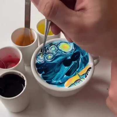 Vincent Van Gogh, The Starry Night coffee art