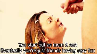 This mom gets cum blasted to the face
