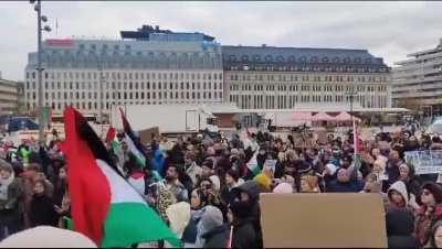 Today in Turku, Finland. We stand with Palestine!