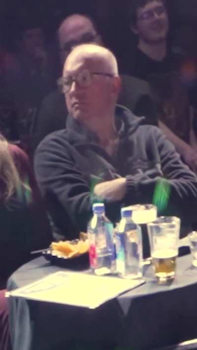 Most complicated audience member (also he was wasted)