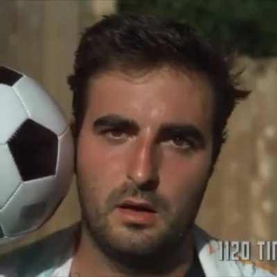 Human's facial structure when a ball hits in slomo