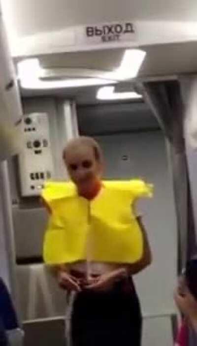 Brazilian fans having fun on the way to Russia for the World Cup