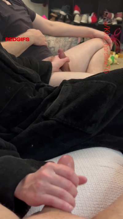 keeping both cocks hard while deciding which one I want first