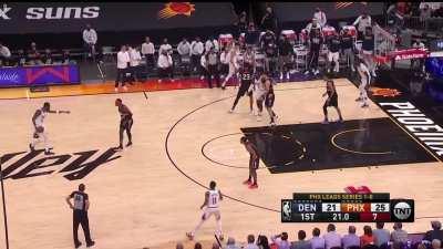 [Highlight] Will Barton dribbles into a transition 3, then demands the ball back on the offensive rebound