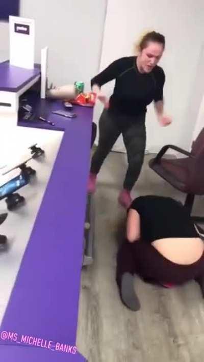 pulled up to her job with the pink timbs