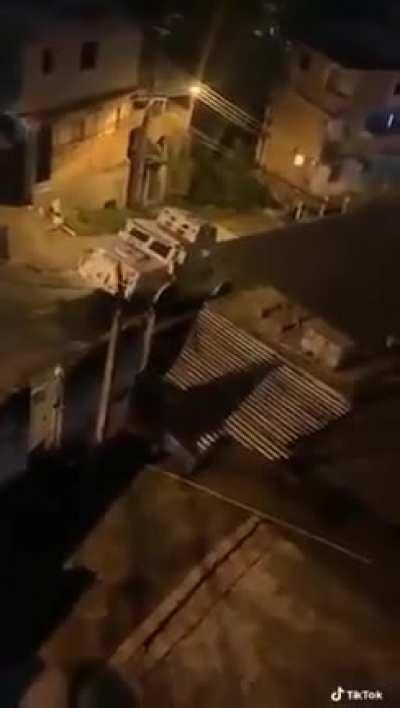 In Brazil drug dealers spread vegetable oil on the streets to stop the police trucks