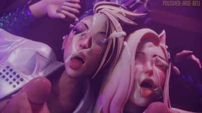 Akali & Ahri Facial (Sound update) (Polished-jade-bell) [League of Legends]