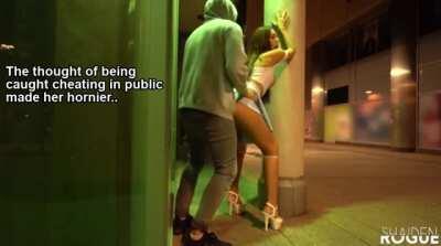 Alley quickie cumslut