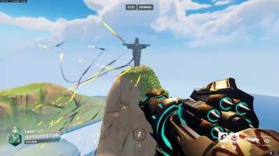 The Jesus statue on Paraiso (OoB) deflects any projectiles that are shot at it with an invisible barrier