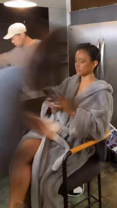 Karrueche showing us how the magic happens 🪄