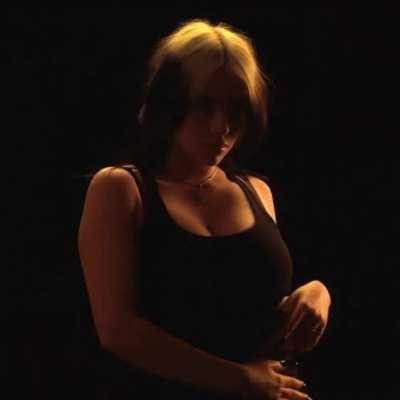 Billie Eilish looking seductive.