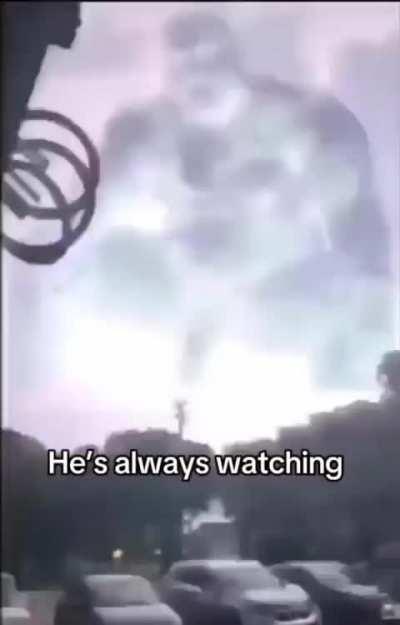 He is watching