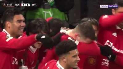 Weghorst Goal and FULL Celebration