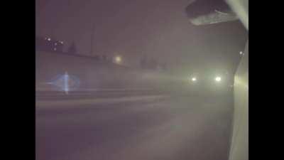 The ol reverse high beam from the dodge ram