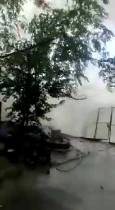 Heavy rainfall leading to massive flooding in Kerala, India. November 18, 2021