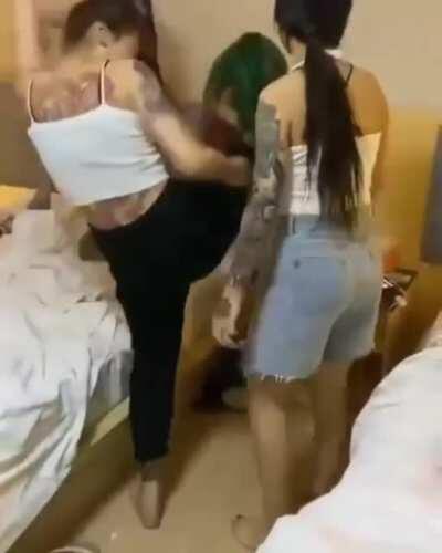 Why do you think she's getting beat up