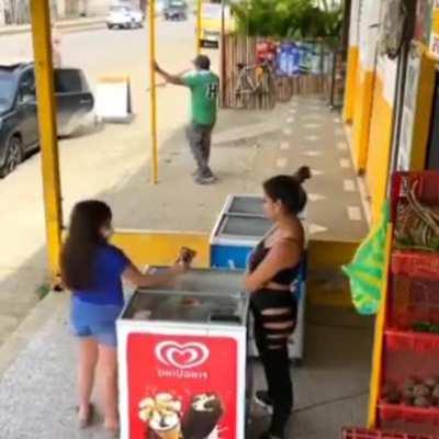 Little girl saved by woman