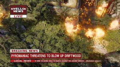 Cold blooded killer blows up Driftwood.