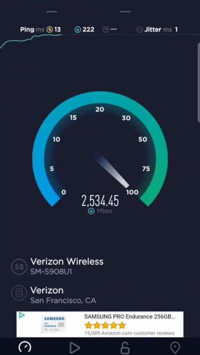 Verizon's Ultra Wideband 5G test in San Francisco