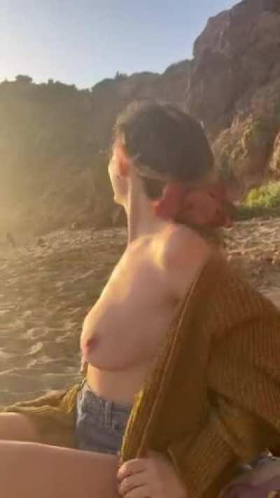 Ringing in the new year the only way I know how - flashing my titties!