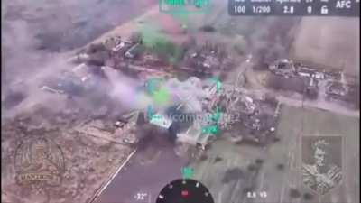 Caesar self-propelled artillery system fires at an enemy group in a building. Novyi Komar, Donetsk region.
