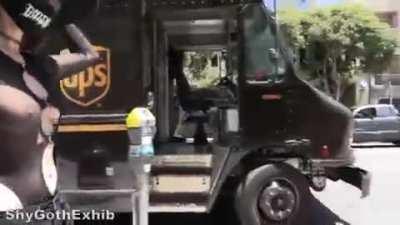 Showing off in my sheer top! (f)