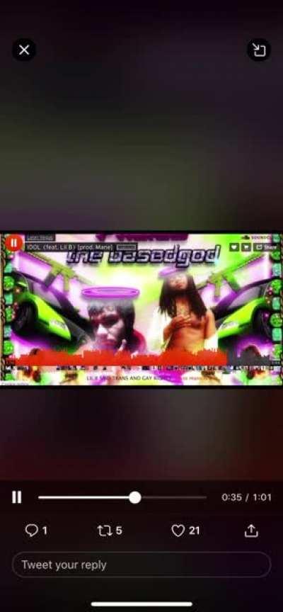 Lil b Disses artist on his own song