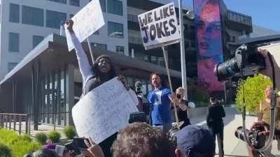 Dick Masterson at the Dave Chappelle protest.. lol