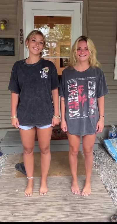 Cute girls and white toes 