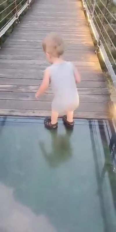 To walk on a glass bridge
