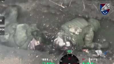 Ukrainian drones destroy a group of Russian infantry near the village of Sukhy Yar, Donetsk region. 25th Airborne Brigade