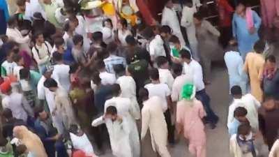 Two girls getting harassed by a mob in Pakistan