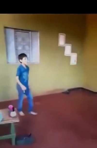 Run towards the wall and then strike hard with an element of surprise!