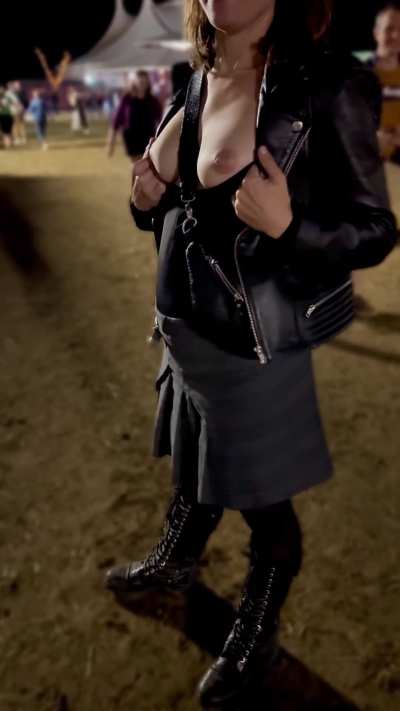 Being sneaky at music festival