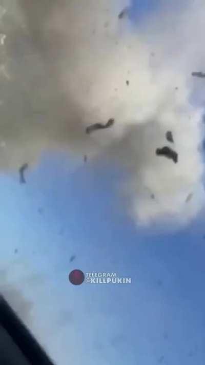 Russian-laid mine exploded as Ukrainian soldiers inspect abandoned Russian armored vehicles