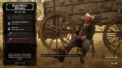 Rockstar way of having a laugh at us. Can't say I disagree with him, I'd just change it for months instead of years.