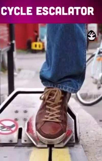 Cycle escalator in Norway