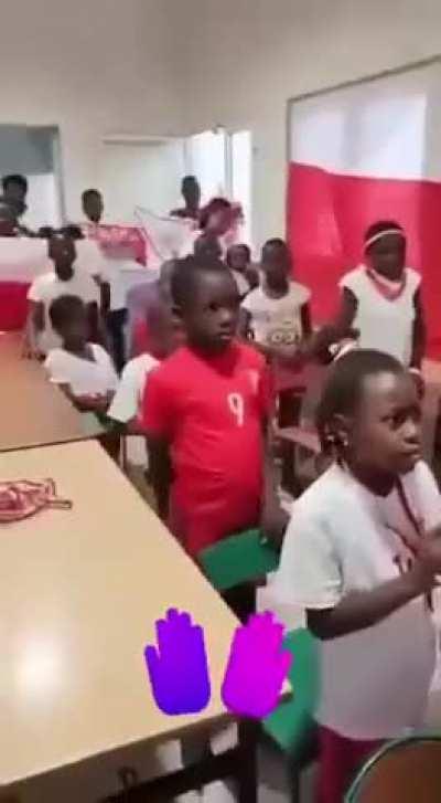 Ukrainian refugees in Polish school 